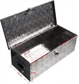 img 1 attached to Надежный и прочный: 30-дюймовый алюминиевый ящик для инструментов для грузовиков, прицепов и жилых автофургонов с механизмом блокировки