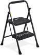 get a grip and climb higher with hbtower 2 step folding steel ladder with anti-slip pedal and convenient handgrip - lightweight and sturdy with 500lb capacity! logo