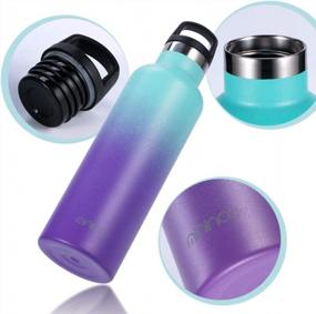 img 3 attached to Stainless Steel Vacuum Insulated Double-Wall Thermos Water Bottle With Handle Lid - Perfectly Insulated For On-The-Go Use