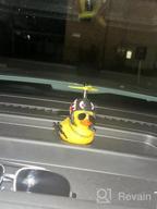 img 1 attached to Yellow Rubber Duck Car Ornament With Cool Sunglasses And Propeller Helmet - Dashboard Decoration By Wonuu (Yellow Snowflake - G) review by Sarah Anderson
