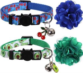 img 1 attached to Collar Breakaway Flower Adjustable Safety Cats