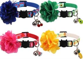 img 4 attached to Collar Breakaway Flower Adjustable Safety Cats