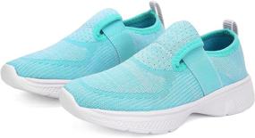 img 3 attached to Hecodi Lightweight Breathable Sneakers Laceless Girls' Shoes ~ Athletic