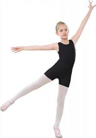 img 4 attached to YgneeDom Girls Gymnastics Leotards Kids Dance Unitards Biketards With Shorts 3-12 Years