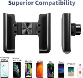 img 3 attached to Universal Car Phone Holder: Air Vent Mount for iPhone 13, iPhone 12, Galaxy, LG, and All 4-6.7Inch Phones