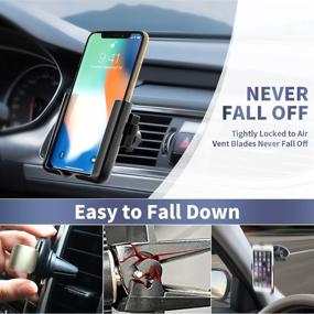 img 1 attached to Universal Car Phone Holder: Air Vent Mount for iPhone 13, iPhone 12, Galaxy, LG, and All 4-6.7Inch Phones