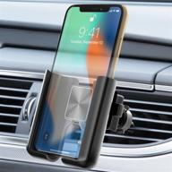 universal car phone holder: air vent mount for iphone 13, iphone 12, galaxy, lg, and all 4-6.7inch phones logo