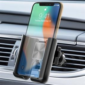 img 4 attached to Universal Car Phone Holder: Air Vent Mount for iPhone 13, iPhone 12, Galaxy, LG, and All 4-6.7Inch Phones