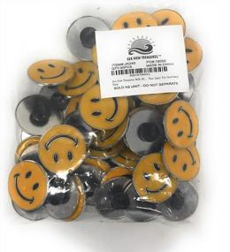 img 1 attached to Happy Face Lapel Pins Bulk Pack Of 50 - Enamel Coated Zinc Alloy With Rubber Backing For Added Durability