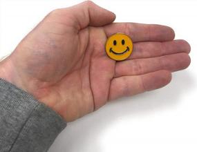 img 2 attached to Happy Face Lapel Pins Bulk Pack Of 50 - Enamel Coated Zinc Alloy With Rubber Backing For Added Durability