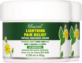 img 4 attached to Ebanel Menthol Arnica Gel Pain Relief Cream With Hemp Oil, Emu Oil, MSM, Camphor, Vitamin B6, Anti Inflammatory Bruise Cream Muscle Rub For Arthritis, Nerve Joint Neck Shoulder Back Pain, 2-Pack