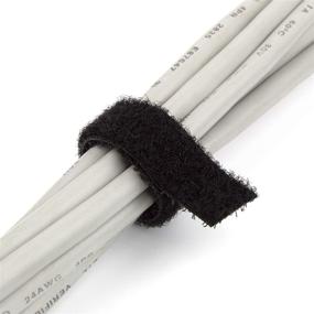 img 1 attached to 🔥 Fire Retardant Reusable Cable Ties Roll - Heat Resistant, Cut to Length, 1/2" Wide, 16ft Long - Black