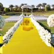 gold mirrored aisle runner for wedding, banquet, restaurant decoration - 3ft x 65ft by efavormart logo