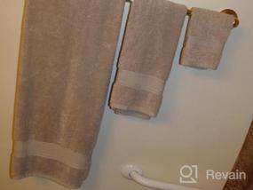 img 7 attached to Роскошный набор банных полотенец из серого хлопка - 6 предметов для ванной, спа, отеля - ультрамягкая, 100% натуральная ткань - включает 2 банных полотенца, 2 полотенца для рук и 2 мочалки