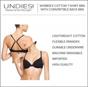 img 1 attached to Comfortable And Versatile: Undies.Com Women'S Cotton T-Shirt Bra With Convertible Back