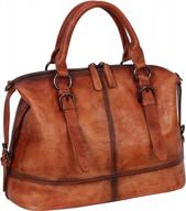 women's vintage leather purses and handbags shoulder bag tote top handle bags designer cross body satchel by heshe logo