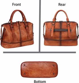 img 1 attached to Women'S Vintage Leather Purses And Handbags Shoulder Bag Tote Top Handle Bags Designer Cross Body Satchel By Heshe