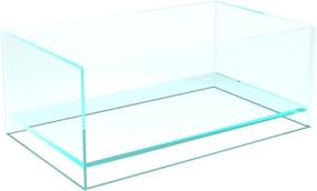 img 4 attached to 🐠 Fzone Rimless Low Iron Fish Tank: NovaClear Ultra-White Translucent Glass Verso Series Nano Shallow Pond Levitating Floating Air Aquarium (A30-W18)