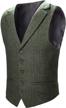 upgrade your style with voboom mens herringbone fullback wool tweed suit vest logo