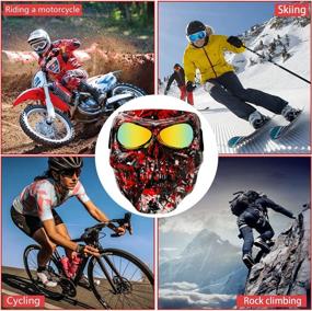 img 3 attached to BOROLA Motorcycle Goggles Mask Skull Motocross Riding Sunglasses Comic Role Cos(E-Series Motorcycle & Powersports