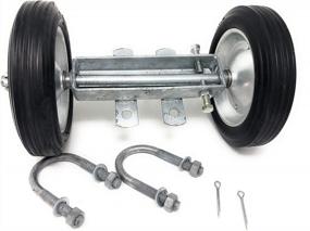 img 1 attached to FENCESMART4U 7.75" Rolling GATE Carrier Wheels: For Chain Link Fence Rolling Gates - Rut Runner