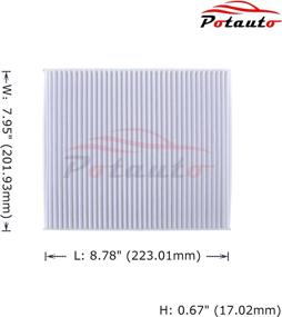 img 3 attached to 🚗 High Performance Car Cabin Air Filter Replacement for Hyundai Accent, Hyundai Genesis Coupe, Hyundai Tucson, Hyundai Veloster, Kia Forte Koup, Kia Forte5, Kia Rio, Kia Rio5, Kia Rondo, Kia Sportage - POTAUTO MAP 1045W (CF10709)