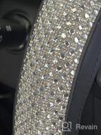 img 1 attached to Jumbo Crystal Rhinestone Steering Wheel Cover With Non-Slip Diamond Leather - Comfy And Sparkly - Universal 15 Inch - Red Color review by Jim Kriegshauser
