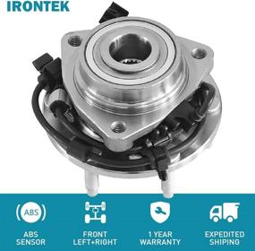 img 3 attached to 🔧 IRONTEK Front Wheel Hub Assembly for Ascender, Bravada, Envoy, Rainier, Trailblazer with ABS - 6 Lug Wheel Bearing Assembly (2 PCS FBM)