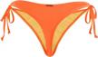 relleciga women's tie side thong bikini bottom 2 logo