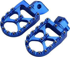 img 1 attached to 🏍️ NICECNC Blue 57mm Wide Foot Pegs for Yamaha YZ250F/YZ450F/YZ125X/YZ250X/YZ250FX/YZ450FX/WR250F/WR450F - Ideal for Racing