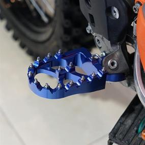 img 3 attached to 🏍️ NICECNC Blue 57mm Wide Foot Pegs for Yamaha YZ250F/YZ450F/YZ125X/YZ250X/YZ250FX/YZ450FX/WR250F/WR450F - Ideal for Racing