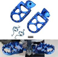 🏍️ nicecnc blue 57mm wide foot pegs for yamaha yz250f/yz450f/yz125x/yz250x/yz250fx/yz450fx/wr250f/wr450f - ideal for racing логотип