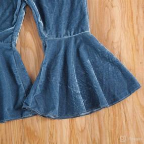 img 1 attached to WALLARENEAR Baby Girl Flare Pants: Stylish Denim Leggings with Ruffles for Trendy Toddler Girls