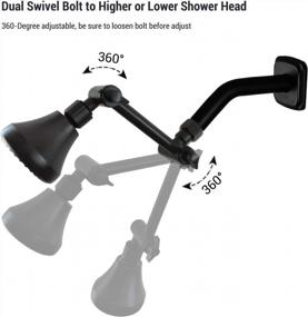 img 3 attached to Upgrade Your Shower Experience With An Adjustable Brass Shower Arm Extender, Height Adjustable For High Rise Or Lower Rainfall Showerheads In Matte Black Finish