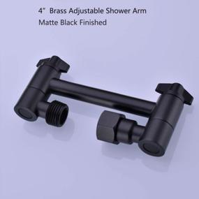 img 2 attached to Upgrade Your Shower Experience With An Adjustable Brass Shower Arm Extender, Height Adjustable For High Rise Or Lower Rainfall Showerheads In Matte Black Finish