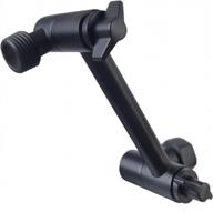 upgrade your shower experience with an adjustable brass shower arm extender, height adjustable for high rise or lower rainfall showerheads in matte black finish логотип