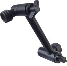 img 4 attached to Upgrade Your Shower Experience With An Adjustable Brass Shower Arm Extender, Height Adjustable For High Rise Or Lower Rainfall Showerheads In Matte Black Finish