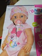 img 1 attached to Interactive doll Zapf Creation Baby born girl with magic eyes, 43 cm, 833698 multi-colored review by Felicja Elbieta Pias ᠌