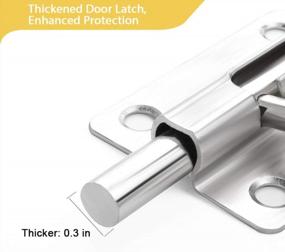 img 2 attached to Looking For Secure Door Locking? Check Out Our Keyless Entry Slide Latch Lock With Heavy Duty Steel And Easy Install!