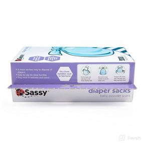 img 2 attached to 💩 Sassy Disposable Diaper Sacks, 200 Count (Pack of 2) - Convenient and Hygienic Solution for Diaper Disposal