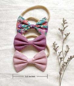 img 1 attached to Нейлоновые ободки для волос для новорожденных девочек - Cherssy Baby Girl Headbands And Bows