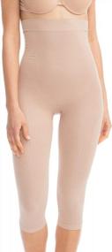 img 4 attached to Flawless Figure: Farmacell 323 Women'S High-Waisted Push-Up Capri Leggings - Made In Italy