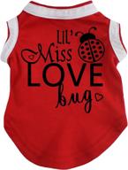 adorable red love bug shirt for large dogs by petitebella's lil' miss collection logo
