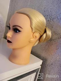 img 5 attached to 26"-28" Super Long Synthetic Fiber Hair Manikin Head Styling Training Mannequin Head For Hairdressers (92018W61320)