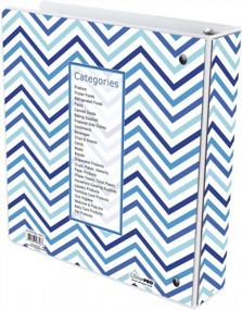 img 1 attached to 3-Ring Coupon Organizer Binder - Chevron Blue