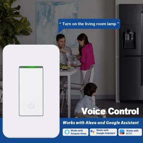 img 2 attached to Smart Wall Switch With Remote Control, Timer Functions & Compatible With Alexa/Google Assistant - BESTTEN Single Pole WiFi Light Switch
