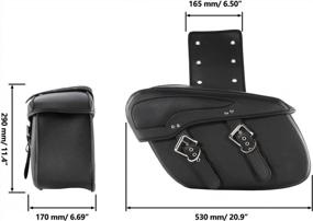 img 3 attached to Waterproof Synthetic Leather Saddle Bags For Motorcycles - Universal Fit For Harley, Yamaha, Kawasaki, Suzuki, Ducati & More