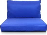 transform your patio with leaptime's blue sofa seat and back covers - set of 12 logo