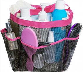 img 3 attached to College Dorm Room Essentials: Attmu Hanging Mesh Shower Caddy Tote Bag For Bathroom Toiletry And Accessories