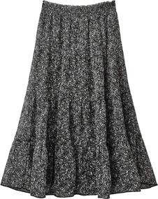 img 3 attached to Edge Maxi Skirt Black Kidpik Large Girls' Clothing : Skirts & Skorts